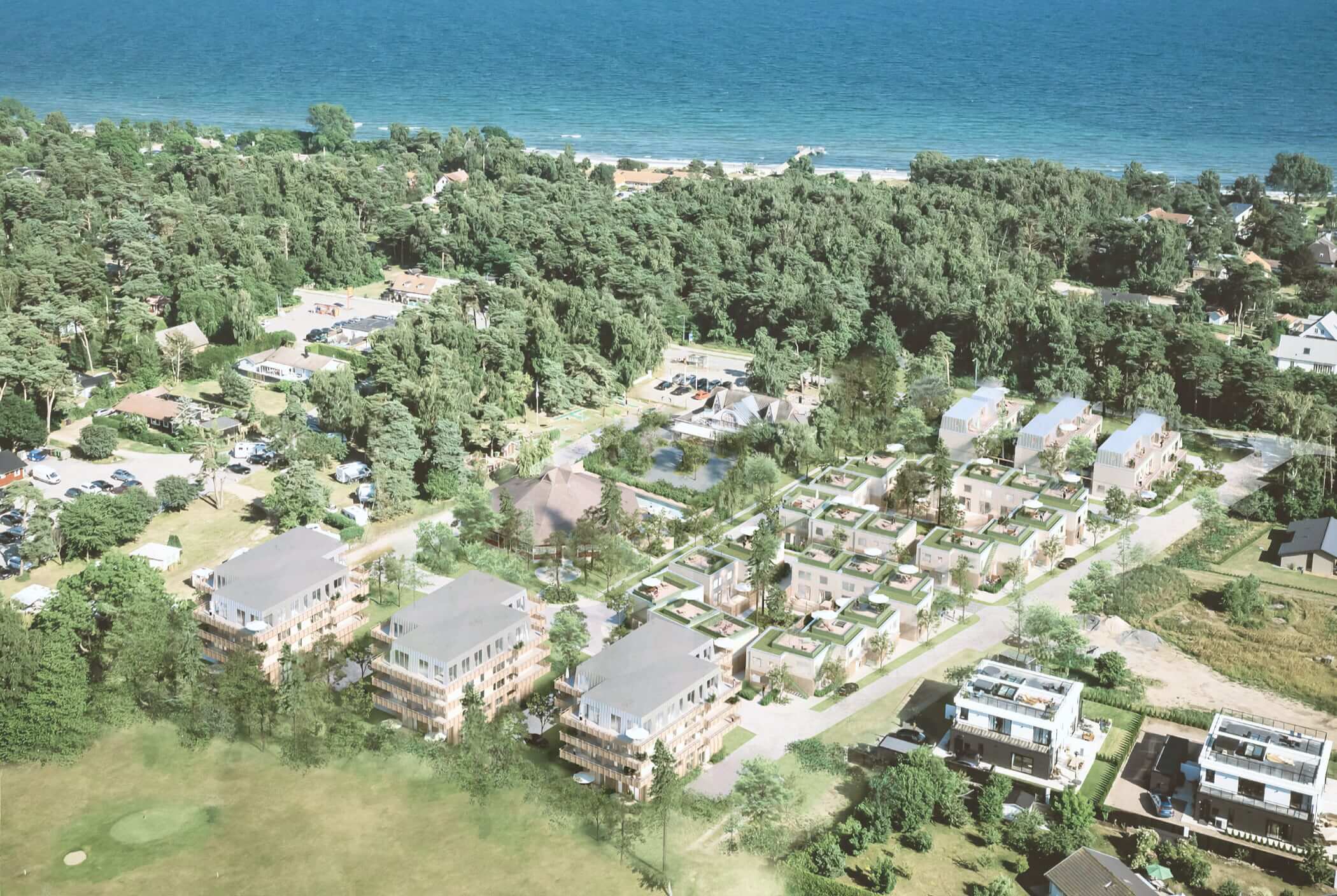 Strandbild från drönare